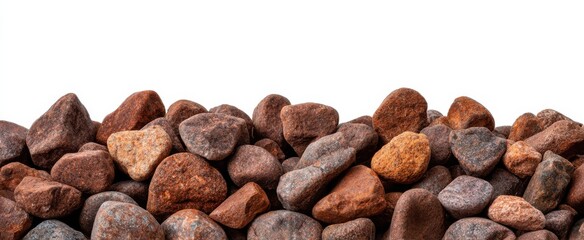 Fototapeta premium Brown pebbles and fine sand evoke tranquility and earthiness perfect for gardening and construction.