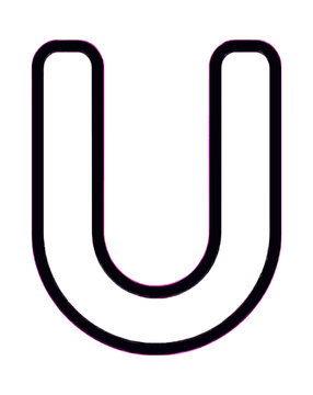Simple Curved Line Letter U Icon Design