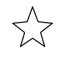 Obraz premium Simple Outline Star Icon for Rating or Favorite Selection