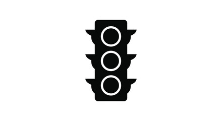 traffic light silhouette on white background high quality professional detailed © APIM02SN