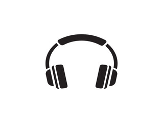 Fototapeta premium minimalist over-ear headphones flat design vector illustration