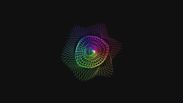 Premium 4K seamless loop of the Manipura solar plexus chakra mandala blooming in a cinematic void. Features iridescent, morphing platonic architecture. Ideal for VJ sets, trance visuals, meditation