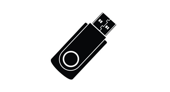 usb flash drive silhouette high quality professional detailed modern elegant