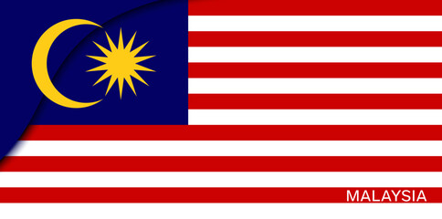 Obraz premium Paper cut flag of Malaysia 31 august independence day national holiday vector papercut banner. Vector 3d layered Malaysian pennant with crescent and star over red white stripes, evoking national pride