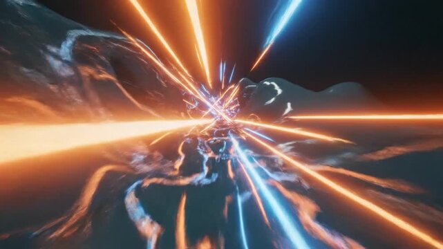 Abstract Light Trails and Energy Beams.