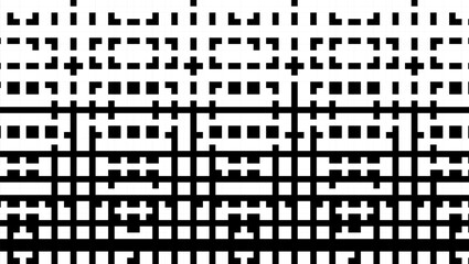 Fototapeta premium abstract geometric grid pattern, black and white squares and lines, modern minimalistic digital design