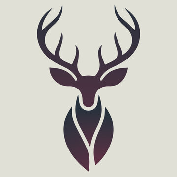 Adobe Illustrator Artwork. Elegant stag deer silhouette for premium branding.