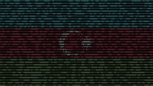Azerbaijan Flag Digital Binary Code Loop