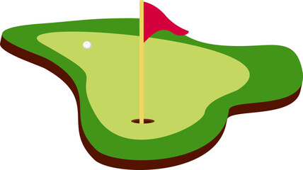 Fototapeta premium Golf Field Illustration