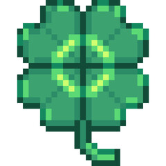 Obraz premium pixel art of clover