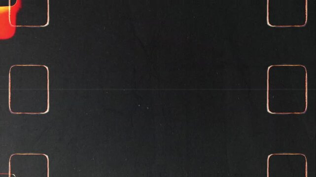 Vintage film reel scanning process overlay