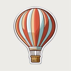 Naklejka premium Vintage Hot Air Balloon Illustration