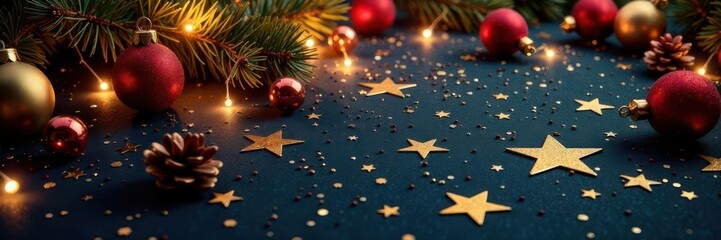 Naklejka premium Gold starburst holiday pattern on luxe background, print, digital art, festive