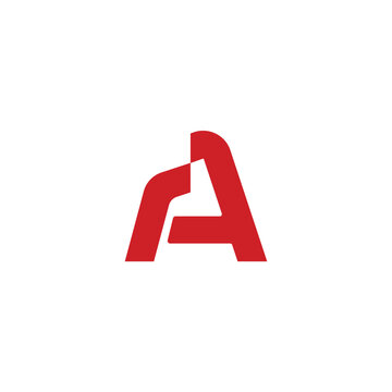 Modern A letter initial logo design