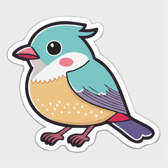 Fototapeta premium Cute Cartoon Bird Illustration