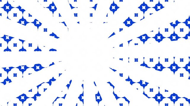 Abstract Blue and White Radial Pattern Background Loop.