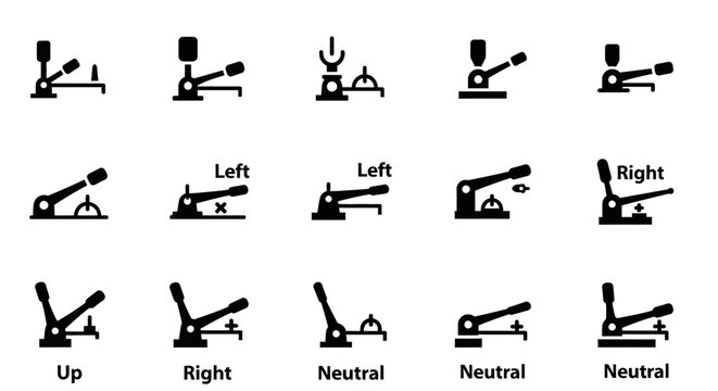 Camera Angle Icons, Vector Camera Angles, Photography Position Illustrations, 15 Black and White Symbols