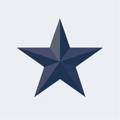 Obraz premium Dark Blue Five-Pointed Star Icon