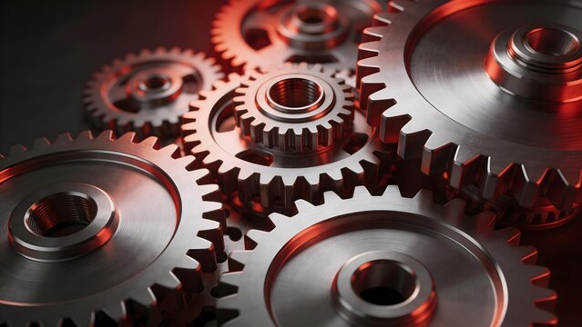 Metal gears in mechanical assembly