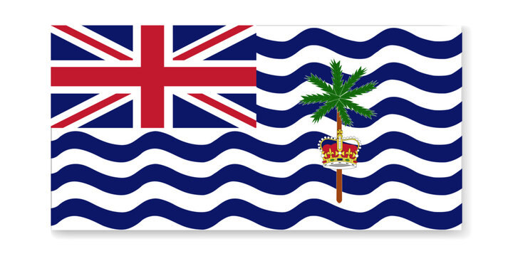 British Indian Ocean Territory national flag in flat style. Vector flat illustration.