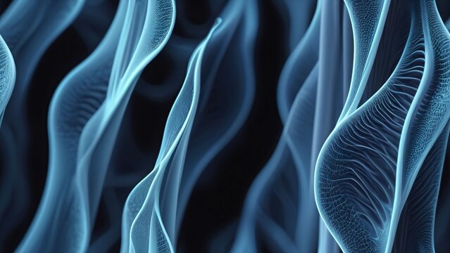 Seamless soft blue organic waves with smooth flowing texture