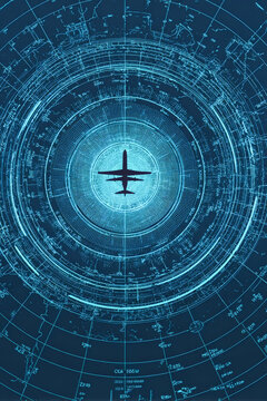 An air traffic controller monitors planes in real time with radar displays and tools in a busy control room during daytime operations