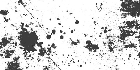 Fototapeta premium Distressed Black Ink Splatter Vector Texture with Monochrome Gritty Background and Abstract Urban Grunge Elements