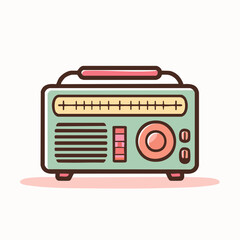 Fototapeta premium Retro Radio Illustration