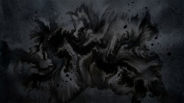 Japanese Sumi Ink Dark Abstract Background
