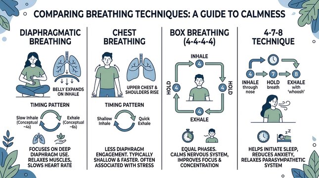 Breathing Techniques Comparison Chart Guide