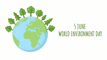 Obraz premium World Environment Day globe with trees