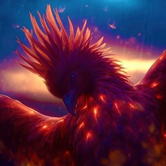 Obraz premium the red bird