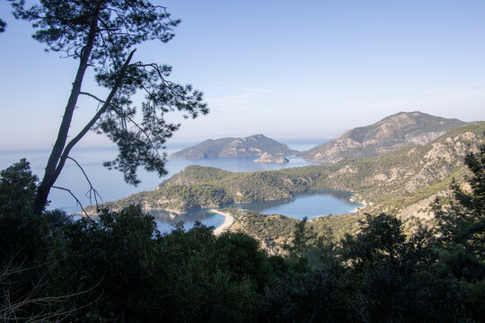 Lycian Way from Ovacik to Faralya- view onto Oludeniz from the way
