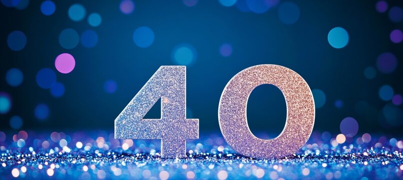 Celebrating a Milestone 40th Birthday with Radiant Sparkles and Confetti in a Joyful Atmosphere