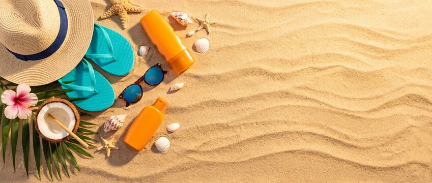 beach accessories on the beach