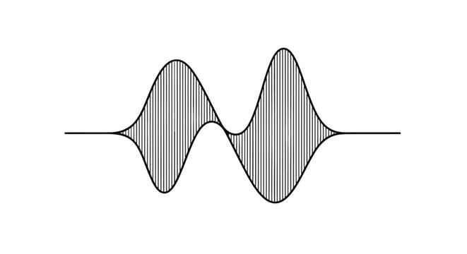 Graphic illustration of a waveform pattern.