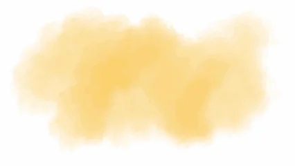 Abstract yellow watercolor stain with rough edges. Bright hand-drawn paint element for sunny and cheerful designs. © BoszyArtis