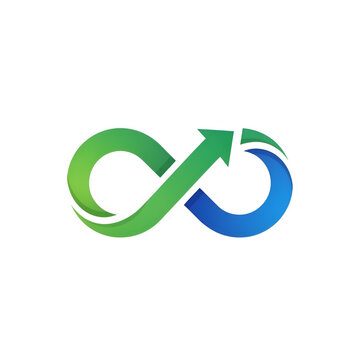 Smooth colorful infinity loop logo animation with gradient curves representing continuous process, digital innovation, seamless workflow, and professional branding on clean minimal background