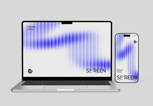 Laptop and Smartphone Mockup