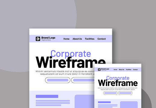 Creative Wireframe Template Design Layout