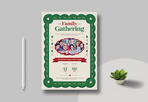 Family Gathering Poster Template Layout