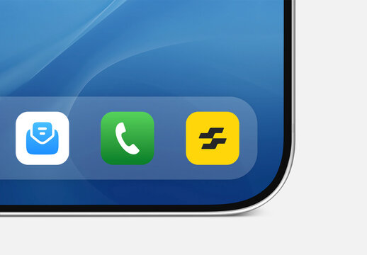 App Icon Mockup on Smartphone Screen