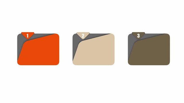 animated video of business infographics multi color rectangle shape 3, 6 and 12 steps with  label  for workflow, presentation, 4k animation