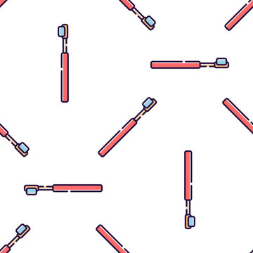 Pattern of dental toothbrushes isolated on a transparent background for dental hygiene concepts