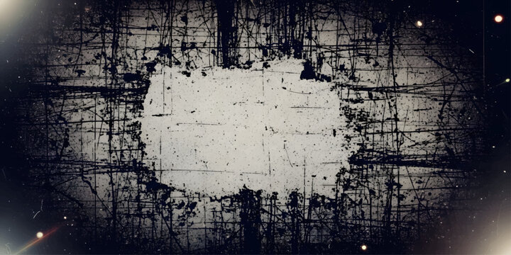 An aged vintage grunge background features a rough textured surface of dirty paint and rust on a damaged concrete wall design