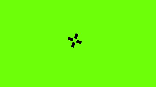 Green Screen Crosshair Target Animation for Visual Effects and Gaming Overlays.
