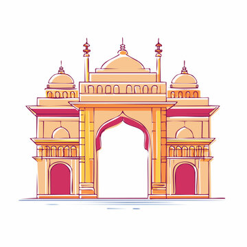 Indian Gateway Arch Illustration