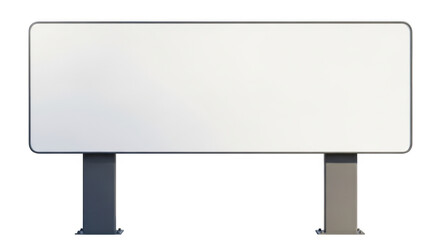 Obraz premium Blank white billboard sign with two legs