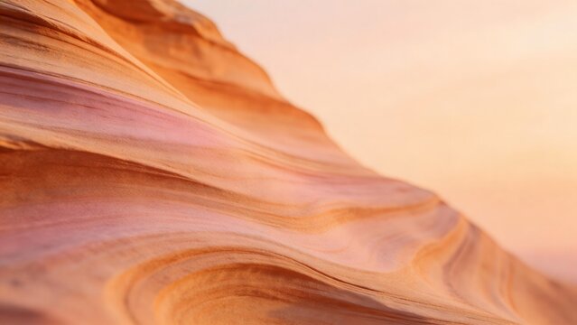 Wavy sandstone formation in warm light
