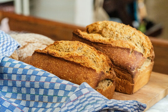 Freshly baked bread, Manacor, Mallorca, Balearic Islands, Spain